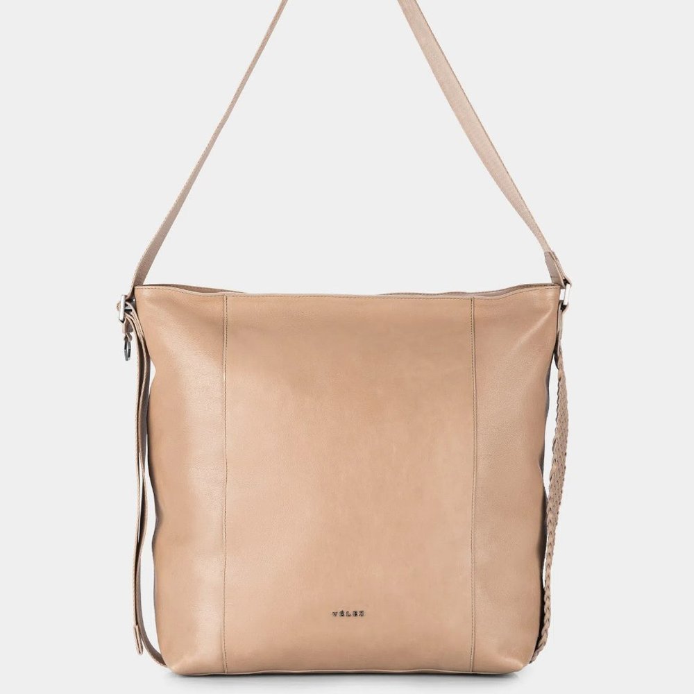 LEATHER HANDBAG - SHOPPING VENUS LEATHER DETAIL WOVEN ON THE SIDE